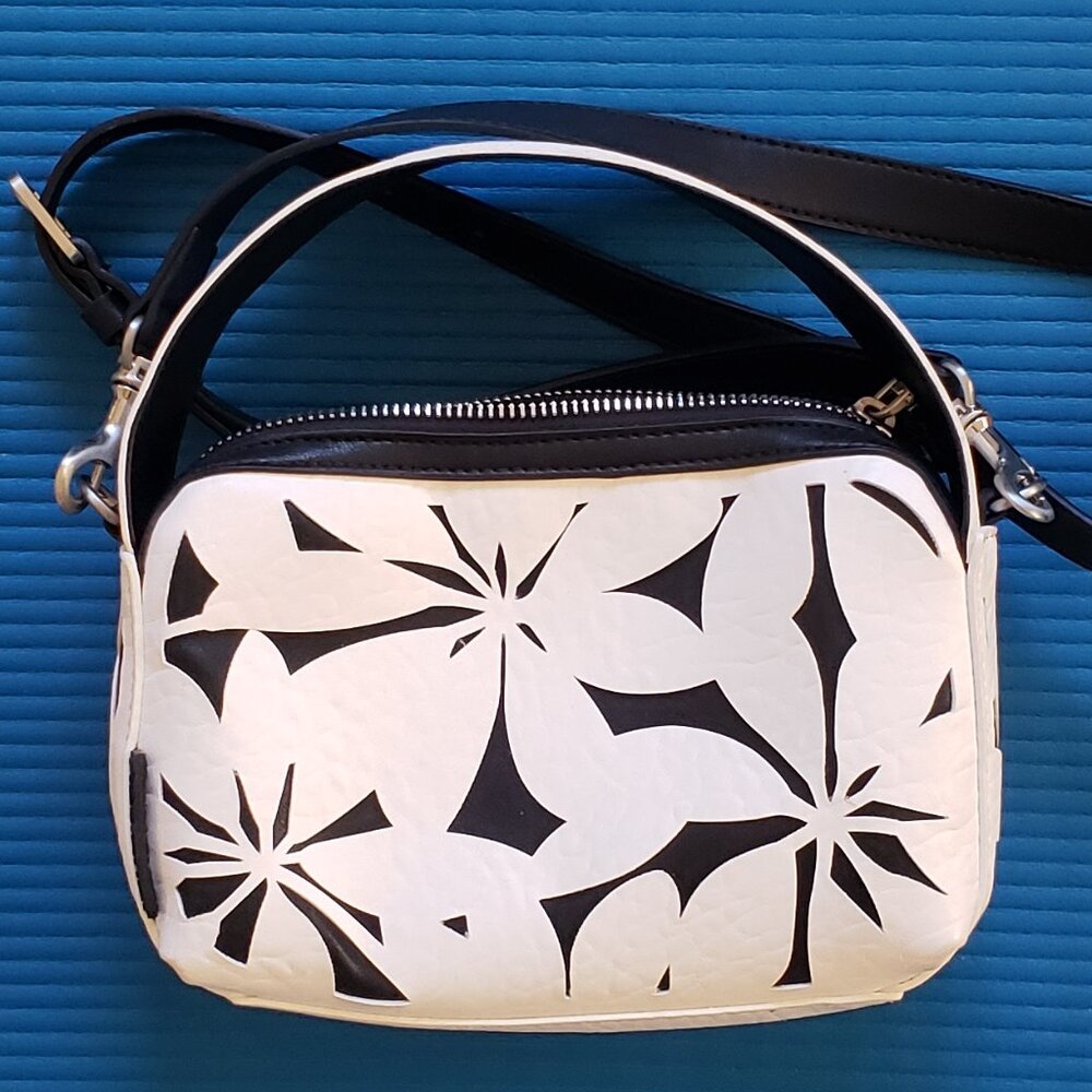 Desigual small bag, black and white, cross-body or over-the-shoulder